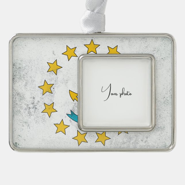 Rhode Island Rahmen-Ornament Silber (Vorderseite)