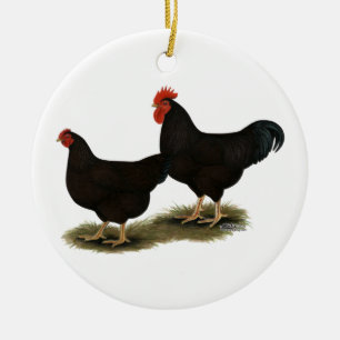 Rhode Island Red Bantams Keramik Ornament