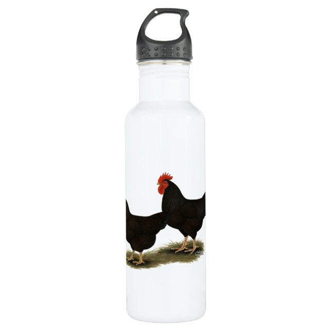 Rhode Island Red Bantams Trinkflasche (Vorderseite)