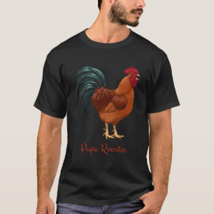 Rhode Island Red Chicken Papa Rooster Bird Liebhab T-Shirt