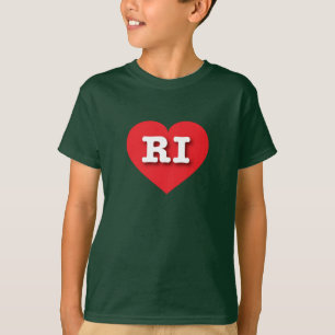 Rhode Island Red Heart - I Liebe RI T-Shirt