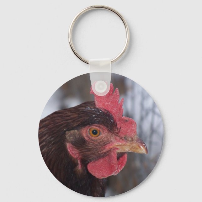Rhode Island Red Hen Schlüsselanhänger (Vorderseite)