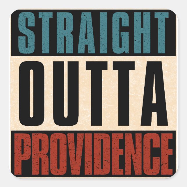 Rhode Island RI Quadratischer Aufkleber (Vorderseite)