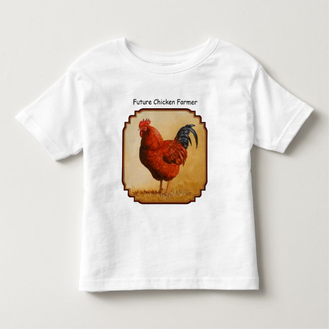 Rhode Island Rooster Chicken Kleinkind T-shirt (Vorderseite)