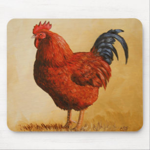 Rhode Island Rooster Chicken Mousepad