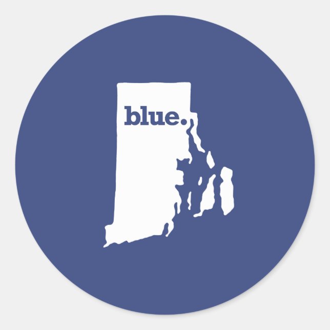 Rhode Island Runder Aufkleber (Vorderseite)