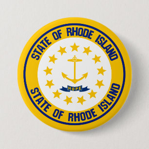 Rhode Island rundes Emblem Button