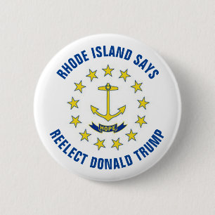 Rhode Island sagt Neuwahl Donald Trump Button