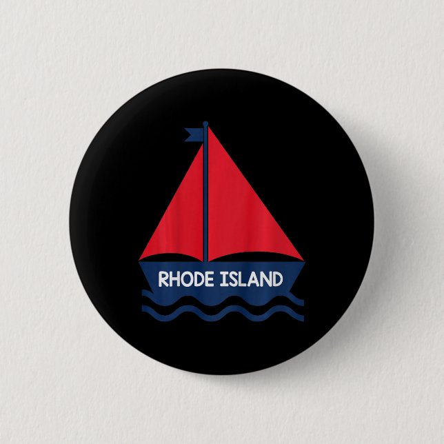 Rhode Island Segelboot Jungen Mädchen Kleinkind  Button (Vorderseite)