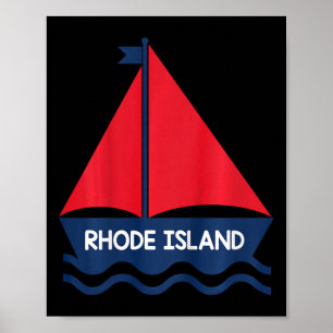 Rhode Island Segelboot Jungen Mädchen Kleinkind  Poster