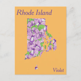 Rhode Island Staat Blume Collage Karte