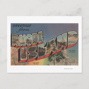 Rhode Island (Staat Hauptstadt/Blume) Postkarte