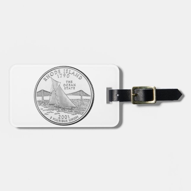 Rhode Island Staat Quarter Gepäckanhänger (Vorderseite horizontal)