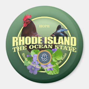 Rhode Island Staats-Vogel u. Blume Magnet