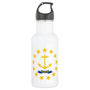 Rhode Island Staatsflagge Edelstahlflasche