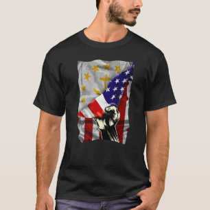 Rhode Island Staatsflagge erschüttert US-amerikani T-Shirt