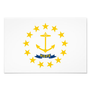 Rhode Island Staatsflagge Fotodruck
