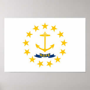 Rhode Island Staatsflagge Poster
