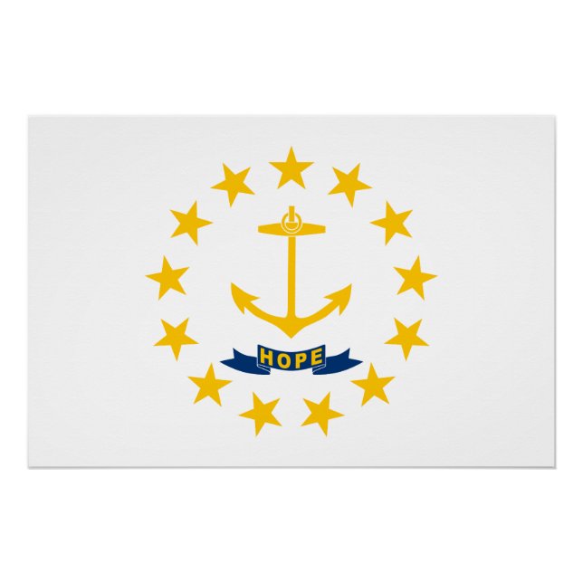 Rhode Island Staatsflagge Poster (Vorderseite)
