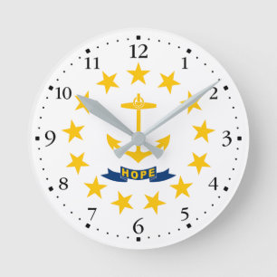 Rhode Island Staatsflagge Runde Wanduhr