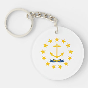 Rhode Island Staatsflagge Schlüsselanhänger