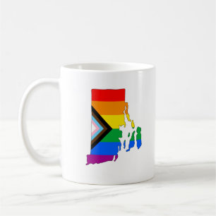 Rhode Island Staatsstolz LGBTQ Fortschrittsstolz Kaffeetasse