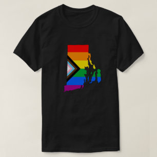 Rhode Island Staatsstolz LGBTQ Fortschrittsstolz T-Shirt