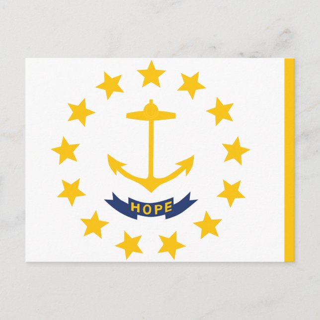 Rhode Island State Flag Little Rhody 13 Stars Postkarte (Vorderseite)