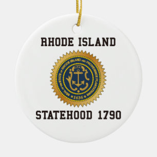 Rhode Island Statehood Keramik Ornament