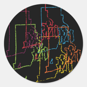 Rhode Island Stolz Runder Aufkleber