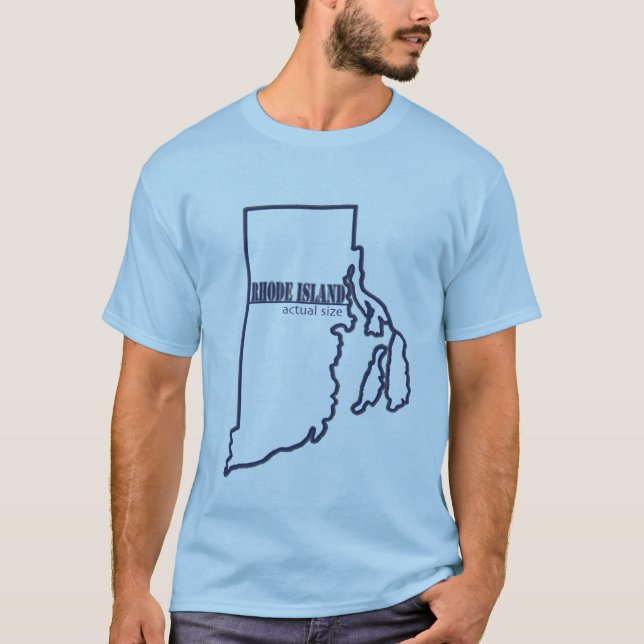 Rhode Island - T - Shirt der tatsächlichen Größe (Vorderseite)
