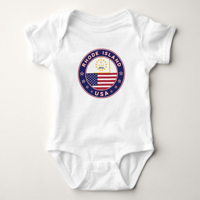 Rhode Island t-shirt, legging, Baby Strampler (Vorderseite)