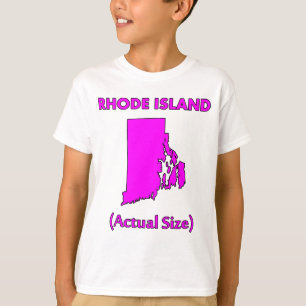 Rhode Island - Tatsächliche Größe T-Shirt