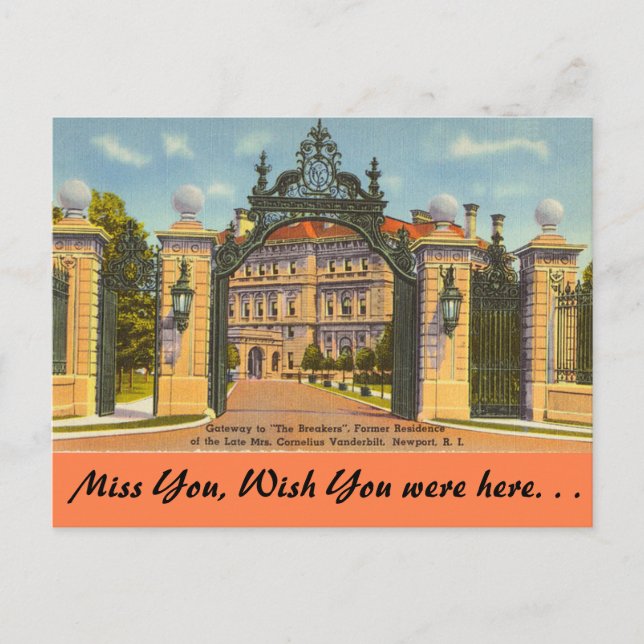 Rhode Island, The Breakfast, Newport Postkarte (Vorderseite)