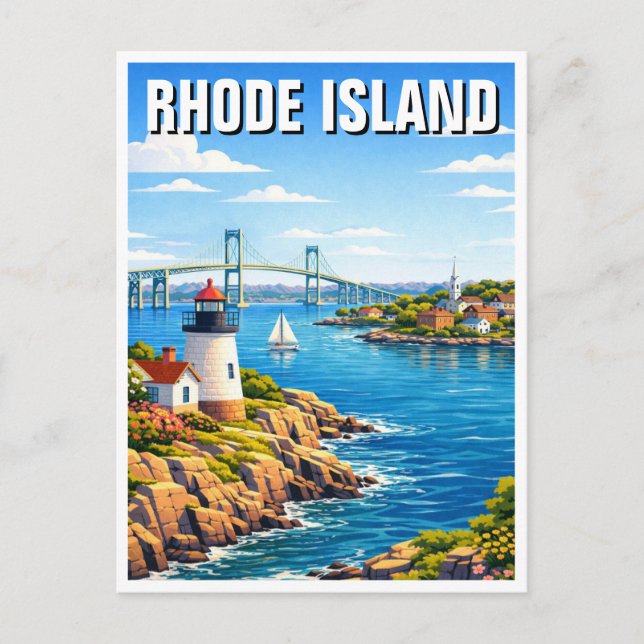 Rhode Island Travel Postkarte (Vorderseite)