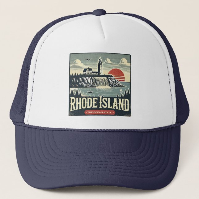 Rhode Island Truckerkappe (Vorderseite)