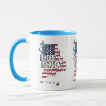 Rhode Island United Staaten Retro Staat Karte Vint
