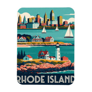 Rhode Island USA Küstenstädte New England Reise Magnet