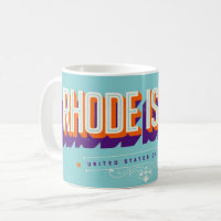 Rhode Island USA Retro-Postkarten-Tasse