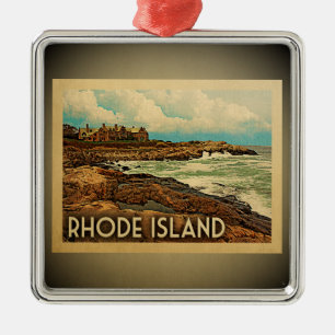 Rhode Island Verzierungs-Vintage Reise Ornament Aus Metall