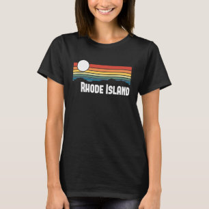 Rhode Island Vintag Sunset 80er Retro Summer Staat T-Shirt
