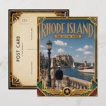 Rhode Island Vintage Art Deco Golden Age