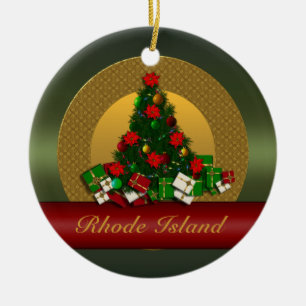 Rhode Island Weihnachtsbaum-Verzierung Keramik Ornament