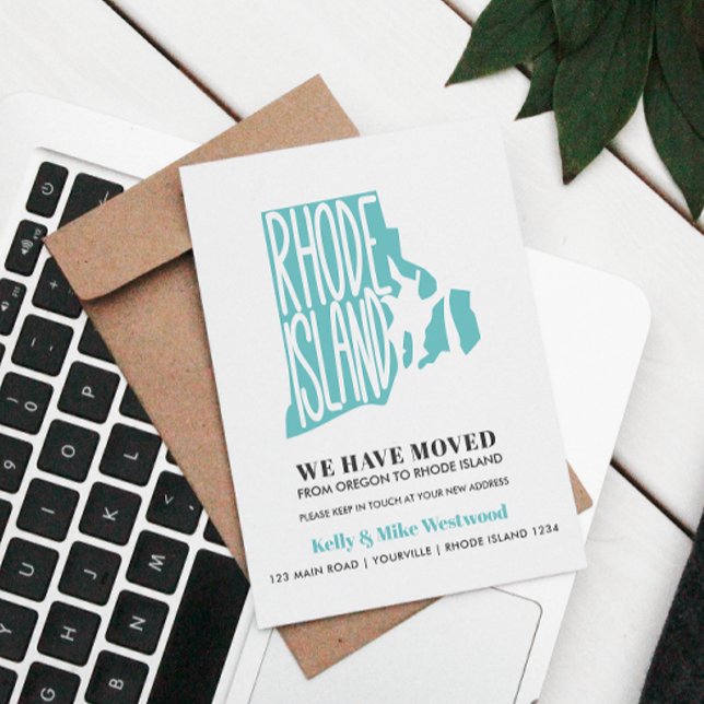 RHODE ISLAND Wir haben neue Adresse Neue Zuhause v Postkarte (Von Creator hochgeladen)