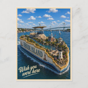 Rhode Island Wish You Were Here State-Serie Postkarte
