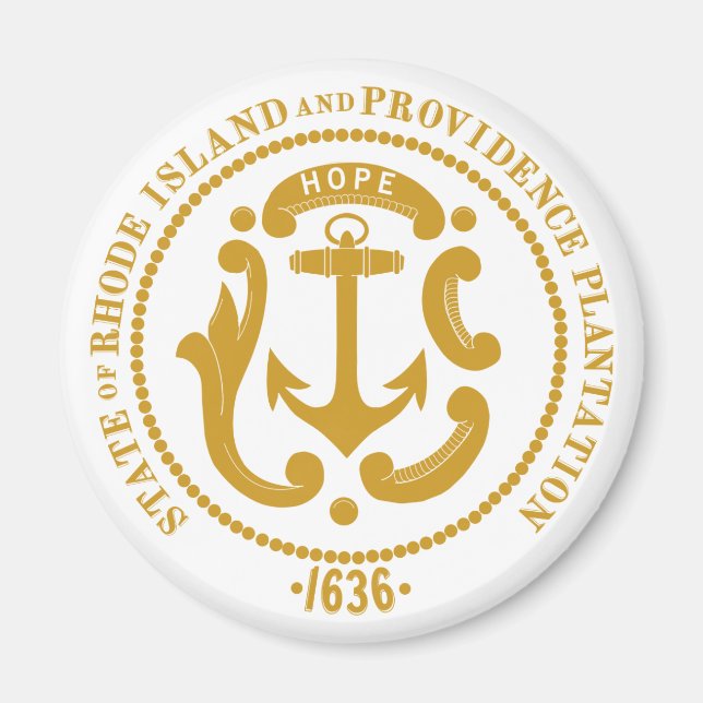 Rhode Island-Zeichen Magnet (Vorne)