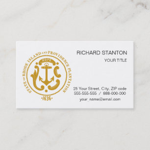 Rhode Island-Zeichen Visitenkarte