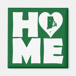 Rhode Island Zuhause-Herz-Staats-Kühlschrankmagne Magnet