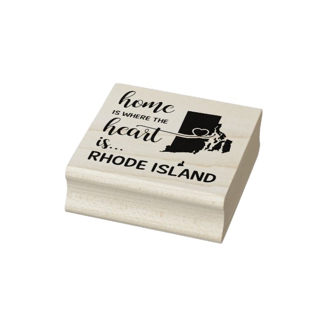 Rhode Island Zuhause ist das Herz Gummistempel (Stempel)