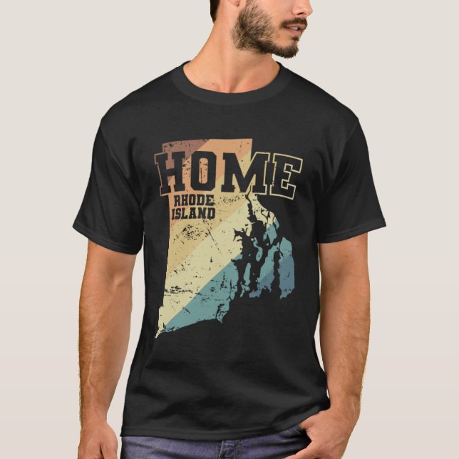 Rhode Island Zuhause USA T-Shirt (Vorderseite)